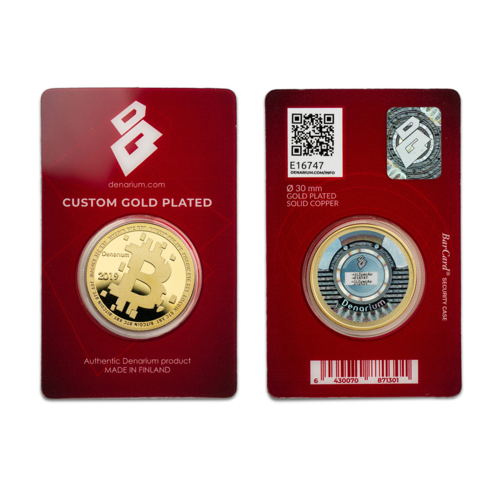 Denarium Custom Gold Plated 2019 barcards